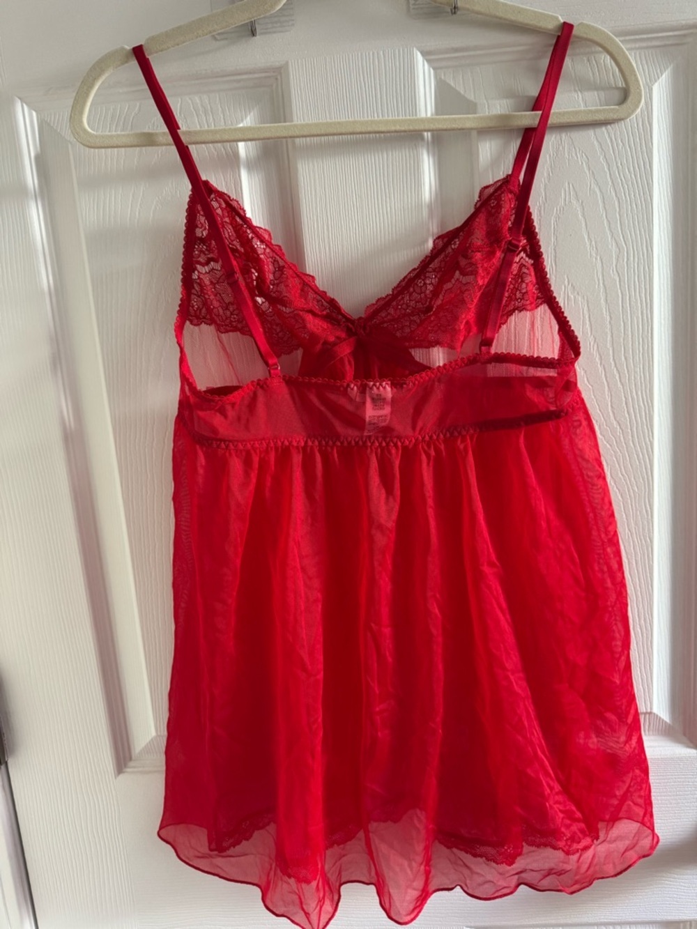 VICTORIA’S SECRET Red Babydoll Lace Lingerie Large - Picture 8 of 11